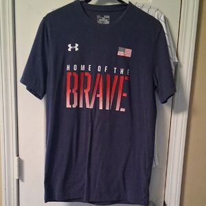 Under Armour Dark Blue 'Home of the Brave' Tee